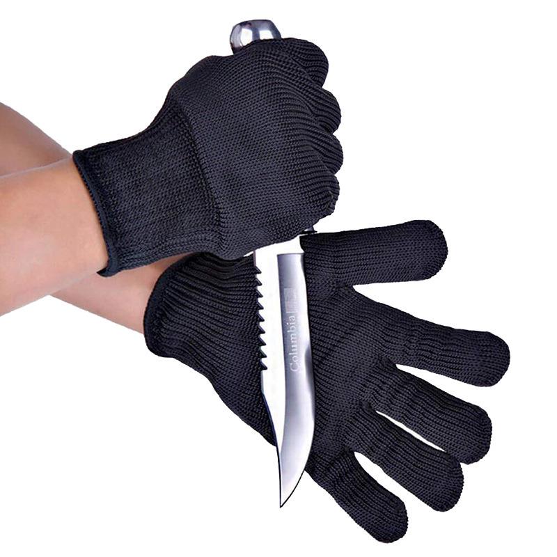 Level 5 Cut-Resistant Steel Wire Gloves - Ideal for Butchering, Fishing, and Multi-Purpose Use. Puncture-Resistant.