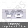 ABS V6 V8 Automobile Displacement Logo For VW Volkswagen Car Styling Rear Trunk Stickers Emblem Tailgate Decal Car AccessoriesKD0
