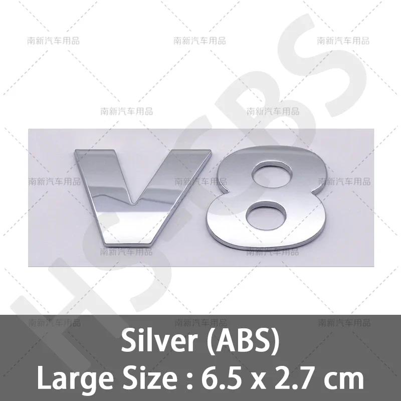 ABS V6 V8 Automobile Displacement Logo For VW Volkswagen Car Styling Rear Trunk Stickers Emblem Tailgate Decal Car AccessoriesKD0