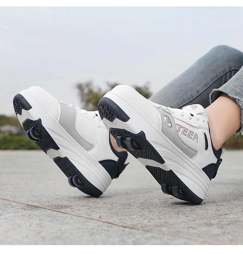 New Style Crazy 4-Wheel Roller Skates for Kids: Transformable Sneakers for Boys, Girls, and Teens