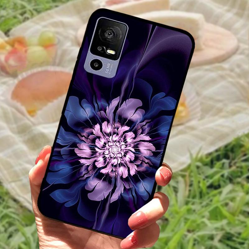 Weiche TPU-Handyhülle für TCL 40R 5G Stoßfeste Schwarze Schutzhülle Bumper für TCL 40 R 5G Schöne Modische Handy-Rückseite Fundas Coques
