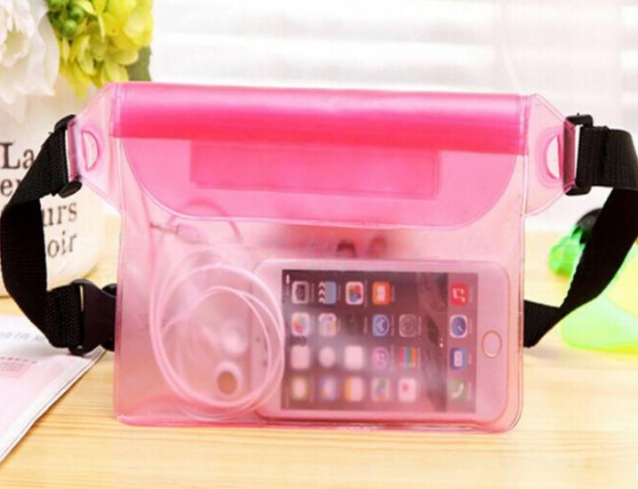 PVC Waterproof Waist Bag Outdoor Sports Bag Rafting Swimming Beach Bag Transparent Waist Bag Waterproof Bag