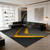 Modern Light Luxury Black Golden Large Rugs Decoration Home Sofa Coffee Tables Living Room Carpet Bedroom Bath Non-slip Foot Mat