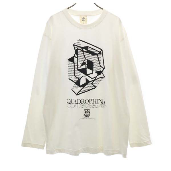 unused VAST222 18ss made in Japan Print Long sleeve sweat trainer 3 white Men's Used