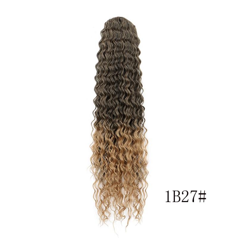 Synthetic Ponytail Wig With Deep Curl Net Cap Drawstring Heat-Resistant Fiber Women Any Face Shape