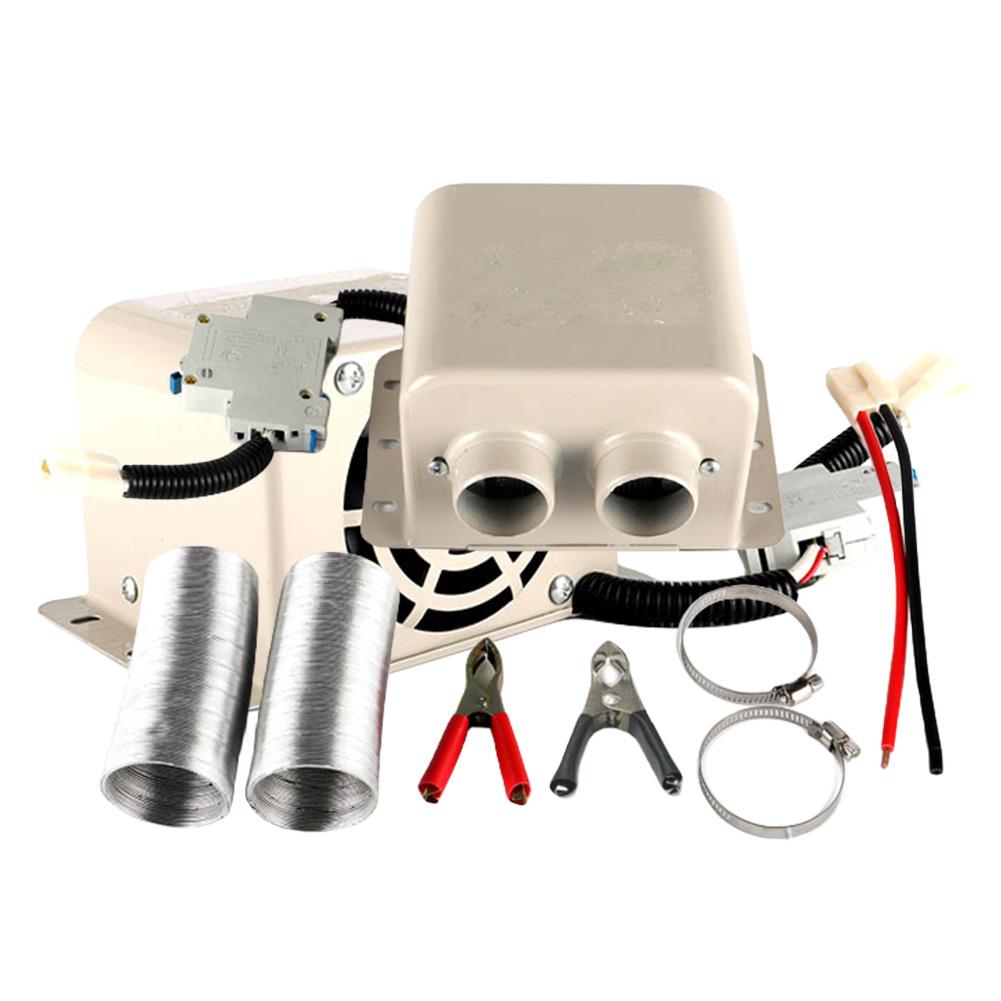 

12 В/24 В автомобильный электрический обогреватель с вентилятором 800 Вт, обогреватель ветрового стекла, 2 отверстия, обогреватель, размораживатель, вентилятор, автомобильный обогреватель против запотевания