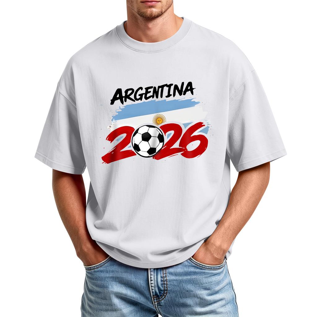 Men's Printed Round Neck T-Shirt Casual Sports Short-Sleeve Top