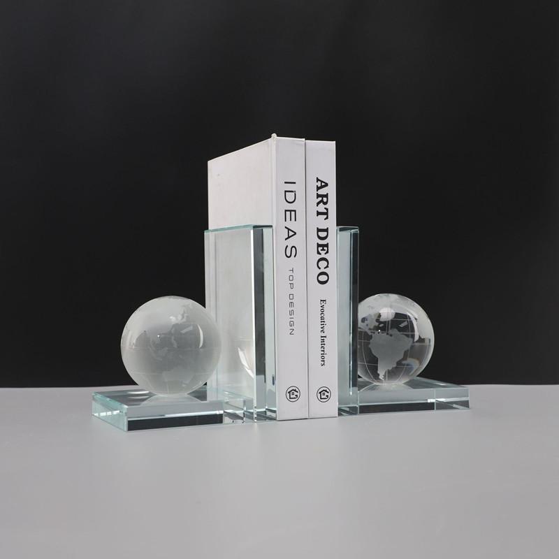Transparent Crystal Ball Decorative Ornaments, Library Book Stands, Book Supports, Geometric Glass Crafts, Home Decor