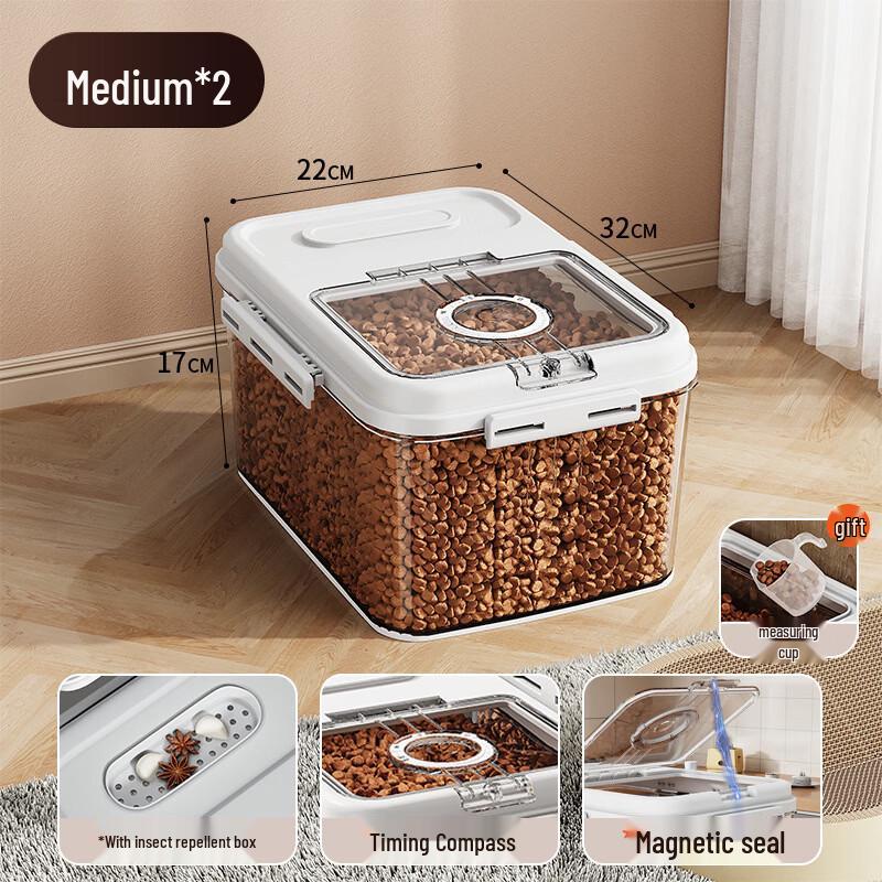 

Hunton 2-Pack Medium Cat Food Storage Containers