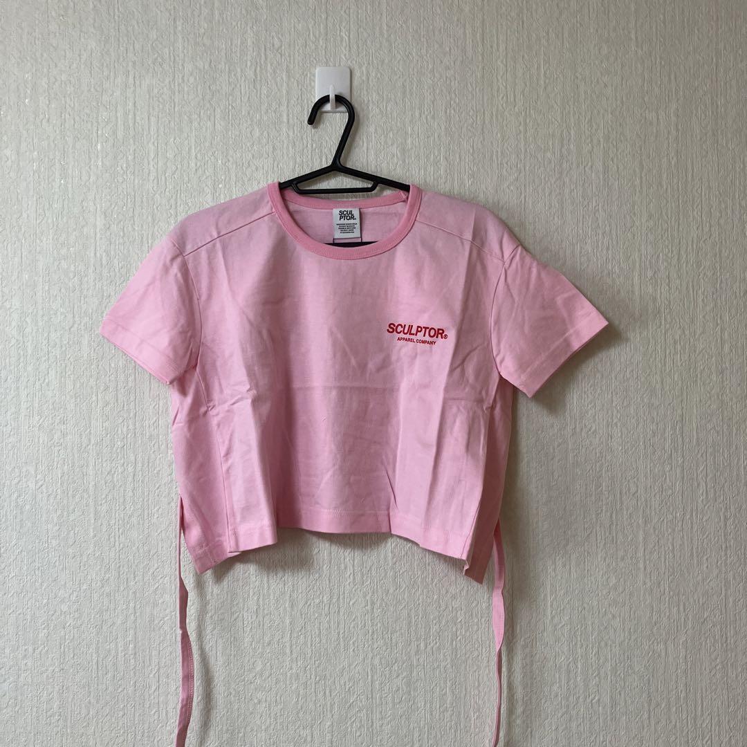 

[USED] SCULPTOR Pink Backless Cropped T-Shirt