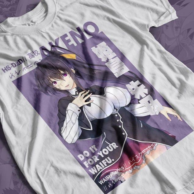 2026 Summer Hot Sale Anime High School Dxd Akeno Himejima T-Shirt Y2k Unisex Unisex Vintage Top Hip Hop Streetwear Oversized T-Shirt