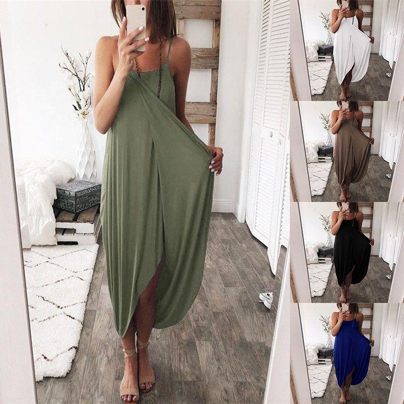 Elegant Plus Size Women Summer Maxi Dress With Sleeveless High Waist Design