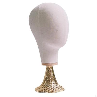 Mannequin Head Stand Hat Holder Display Metal Base Glasses Headband Wig for