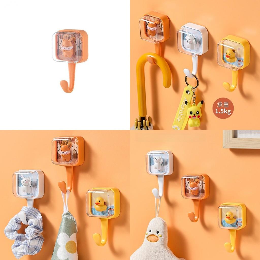 Adhesive Hooks Cute Animal Design No Drill Wall Mount For Bedroom Dorm Modern Home Decor Strong Adhesion