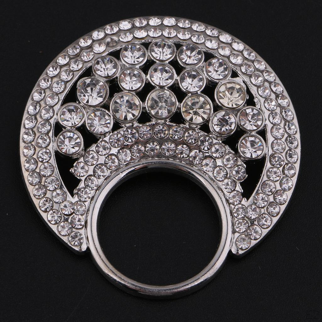 Strassknopf-Entenmaul-Schnallenverschluss für Silber