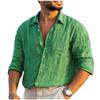 Cross-border Casual Shirt Men's Casual Shirt Daily Casual Solid Color