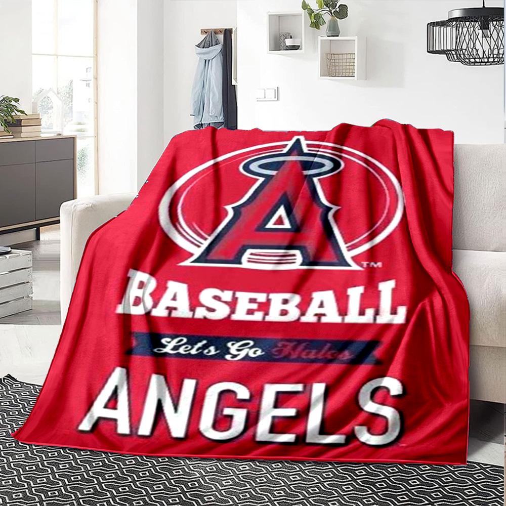 Los Angeles Angels Print Flannel Blanket High Quality Warm Comfortable Cover for All Seasons Perfect for Gifts Home Decor
