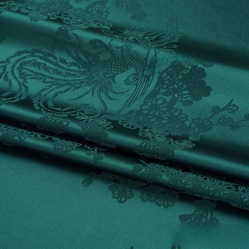 Wide 150cm Acetate Satin Jacquard Fabric Chinese Style Glossy Silk Jacquard Cloth For DIY Sewing Dress Shirt Apparel Cheongsam