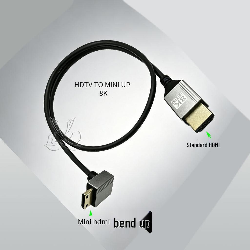 Câble Mini HDMI 2.1 8K Ultra-Fin pour TV, Caméra, Moniteur