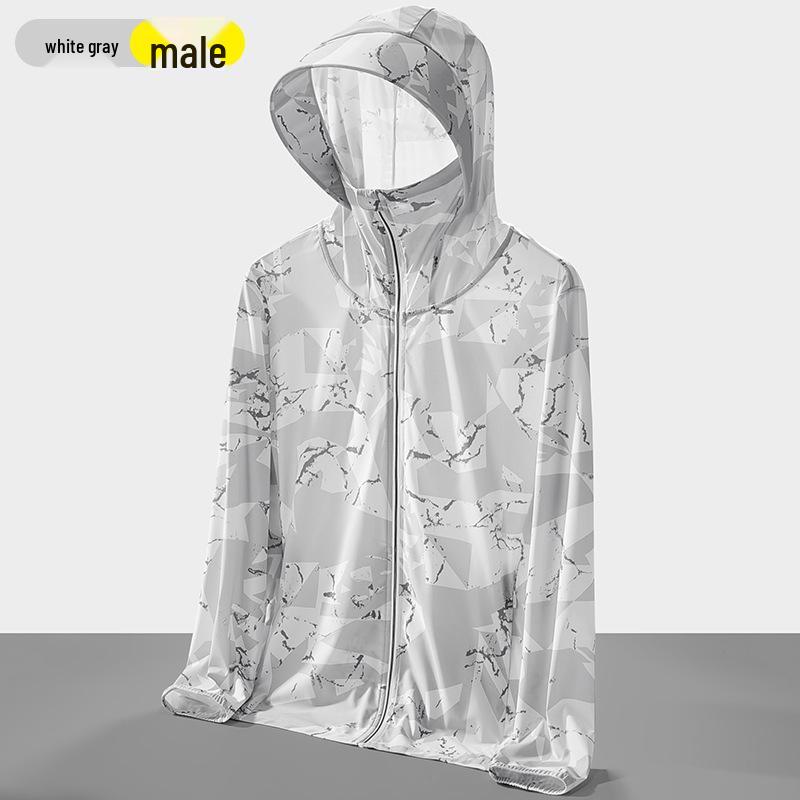 

Сорочка з захистом від сонця UPF 50+ з крижаного шовку, дихаюча камуфляжна з довгим рукавом для жінок та чоловіків, літня куртка з захистом від УФ-променів 5XL