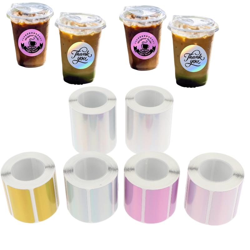 1 Roll Laser-Color Silver/Matte Silver Labels Thermal Transfer Printing Paper Round Square Sticker For M110 Printer For Phomemo