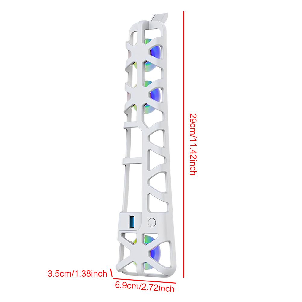 for PS5 Pro Game Accessories Cooling Fan External Fan Cooler with RGB Light Vertical Compatible Radiator for Playstation 5 Pro