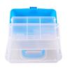 Three Layer Storage Box Plastic Folding Tool Box Portable Handled Multipurpose Organizer for Art