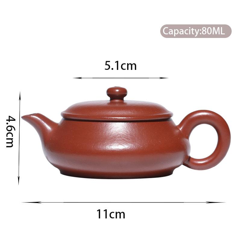 

80ml Yixing Purple Clay Teapots Handmade Small Capacity Chinese Zisha Tea Pot Beauty Tea Infuser Kettle Household Tea Set