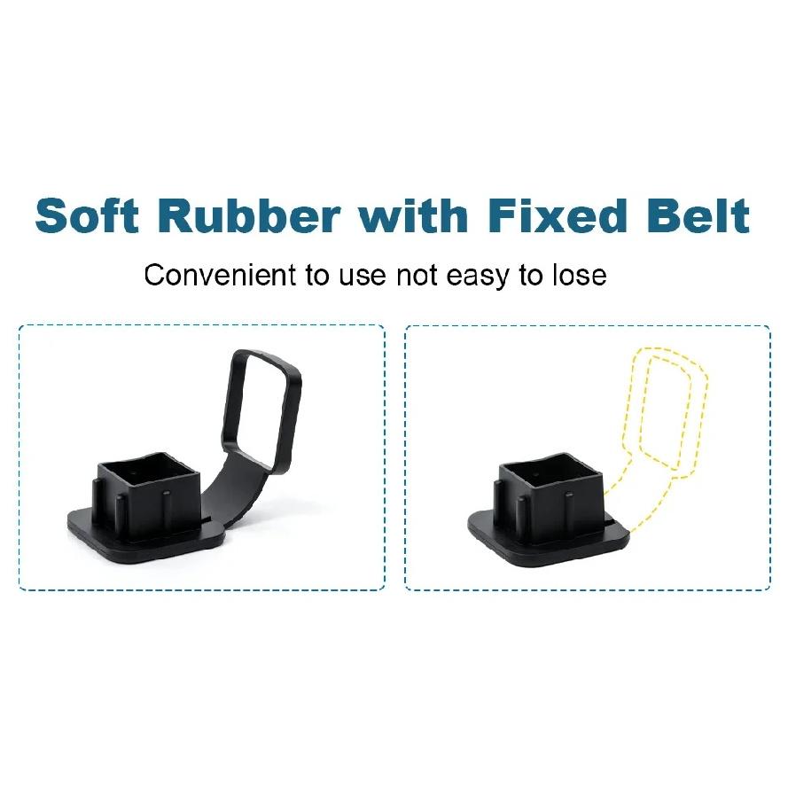 Universal 2 Inch Trailer Hitch Cover Receiver Square Plug Cap Anti-Lost Lock Dust Proof for Pickup Truck SUV Towing Accessories