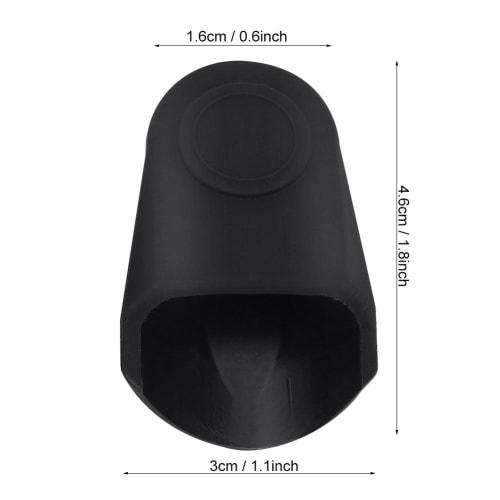 Huidel 2-Piece Saxophone Mouthpiece Caps, Lightweight and Portable, Rubber Material for Baritone Sax (Black)