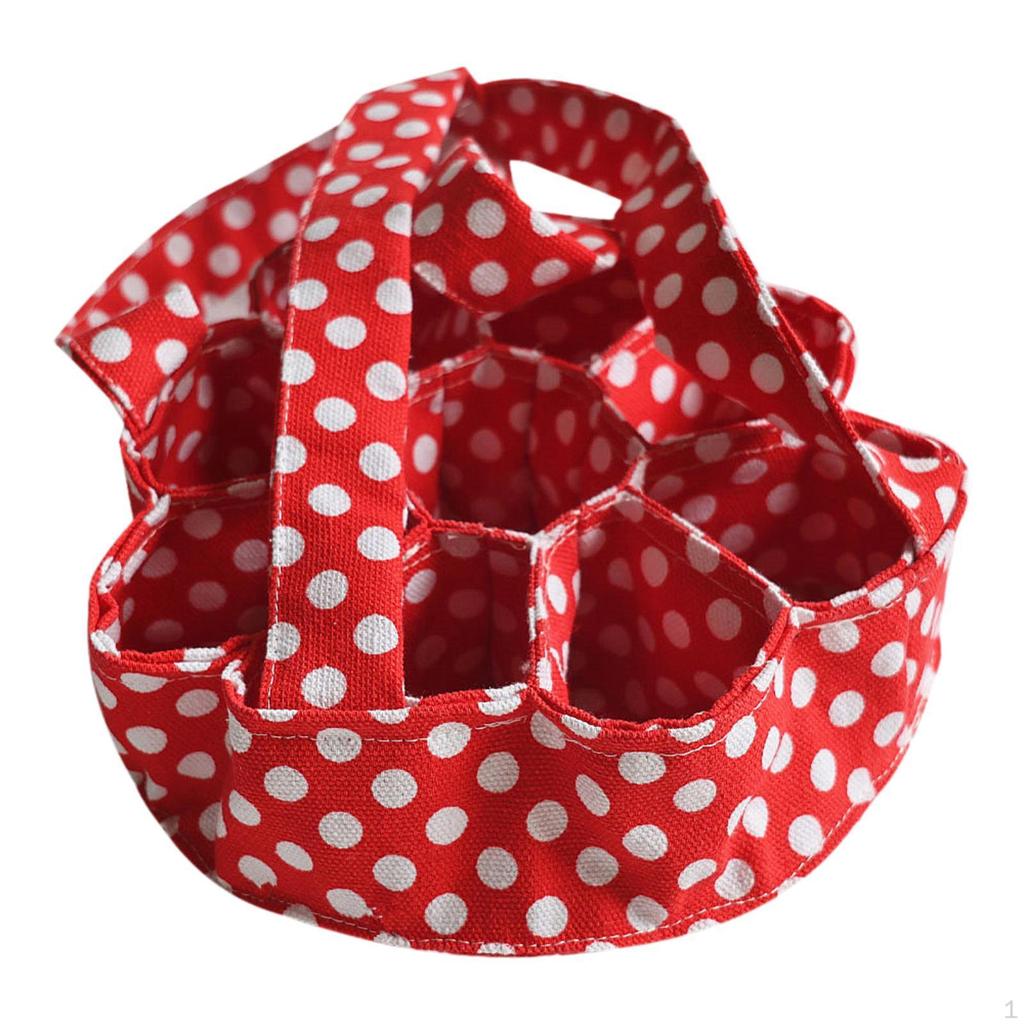 Eierkorbhalter mit Griff, 7 Beutel, Segeltuchtasche für die Küche und das Bauernhaus zum Sammeln frischer Eier