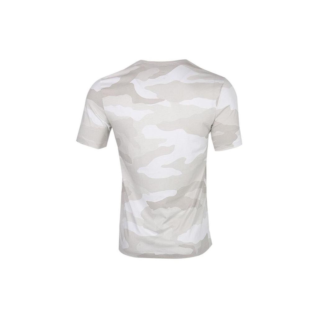 Nike Maskáčové tričko s kulatým výstřihem, ležérní, prodyšné, sportovní tričko s krátkým rukávem pro muže, stříbrnošedé CK3004-121