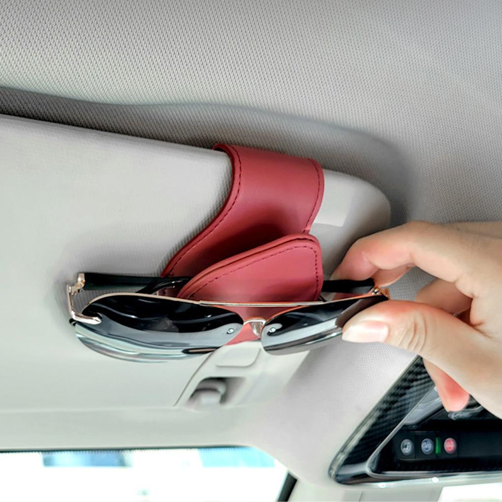Pack of 2 Car Glasses Clip Ticket Card Holder Sunglasses Eyeglasses Pink