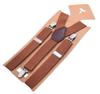 Unisex Adjustable Y-Back Suspenders Elastic 3 Clips Heavy Duty Braces for Pants Trousers