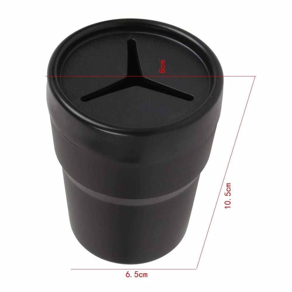 Compact Multifunctional Car Trash Can with Lid & Ashtray