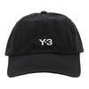 Y-3 Bawełniana Czapka Baseballowa z Logo Unisex Czapki Czarna IN2391
