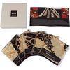 Boxed wrapped kimono fabric kinran weave Japanese-style coasters set 5 made Japan foreign recipients (Miyabi)