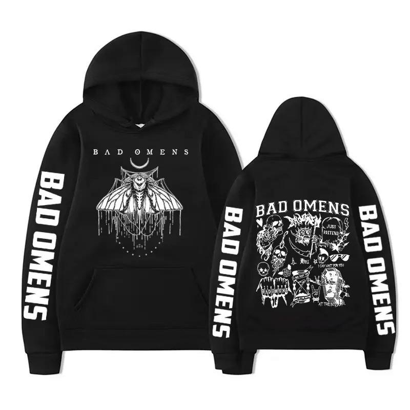 

Обмежена толстовка Bad Omens Band Moth Music Tour M темно-сірий колір