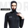 Costum de neopren complet de 5 mm pentru femei cu glugă Fermoar frontal Cauciuc Cloropren Scufundări în apă rece Surfing Înot