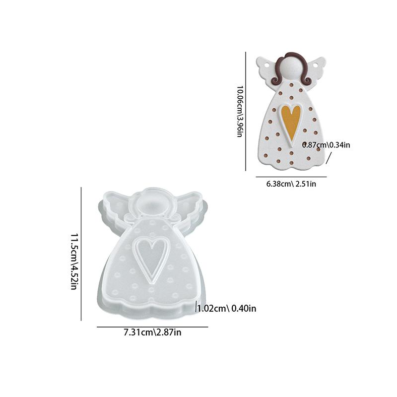 WTEMPO Wing Girl Shaped Design Pendant Making Molds DIY Resin Epoxy Handcrafts Molds Christmas Tree Hanging Ornaments Molds Festive Decoration Molds