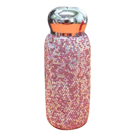 Rhinestone Thermal Cup Stainless Steel Mini Insulated Bottle Portable Bling Travel Mug Luxury Gift for Women