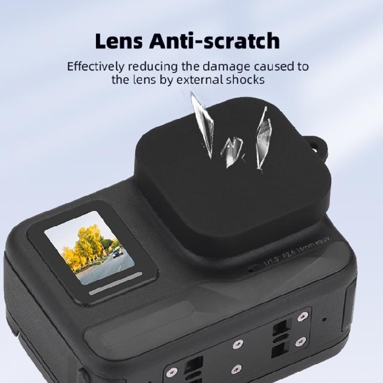 Protective Silicone Lens Cover for Action Camera AntiImpact AntiScratch Secure Adhesion Travel Essential