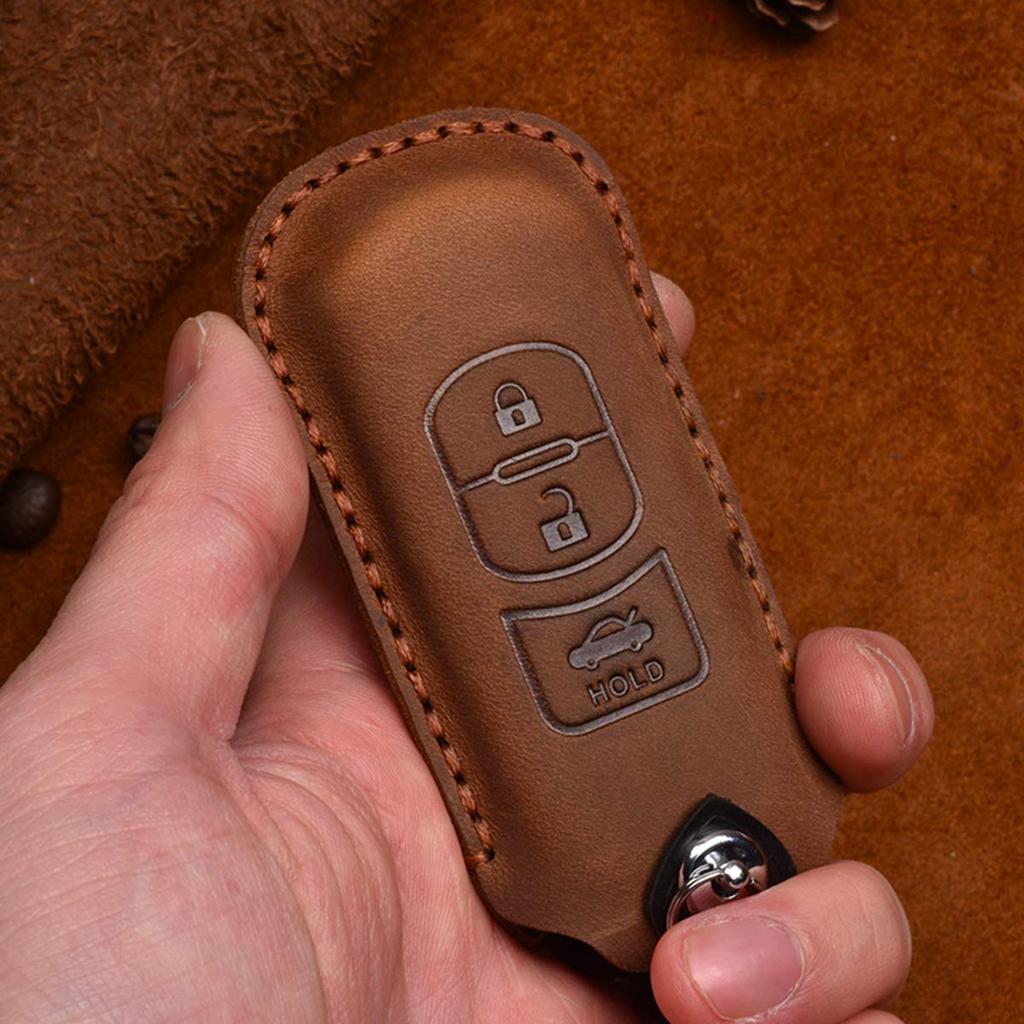 [YANMW] CX-60 Key Case Compatible Mazda CX-90 CX-30 Key Cover CX-3 CX-4 CX-5 CX-7 CX-8 CX-9 MPV Axela, Braun