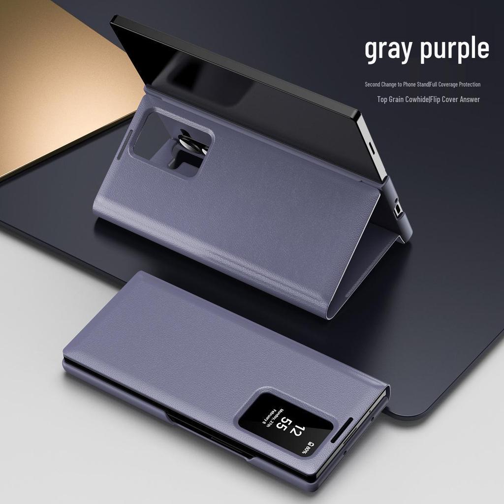 Samsung Z Fold7/6 Flip-Free Smart Sleep Leather Case