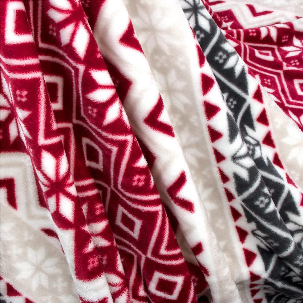 JIT 1 PC Snowflake Holiday Blanket Multiple Sizes 2D Print Xmas Winter Theme Flannel Fiber Sofa Bedroom Camping Gift Cozy 75cmx90cm