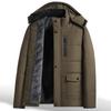 Warm Hooded Winter Coat for Men Thick Fleece Cotton Jacket Middle Aged and Elderly