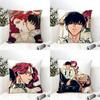 Anime YYakuza FFiance Cushion Cover Eco Linen Pillow Case DoubleSided Print Breathable Durable Zipper Home Decor Gift