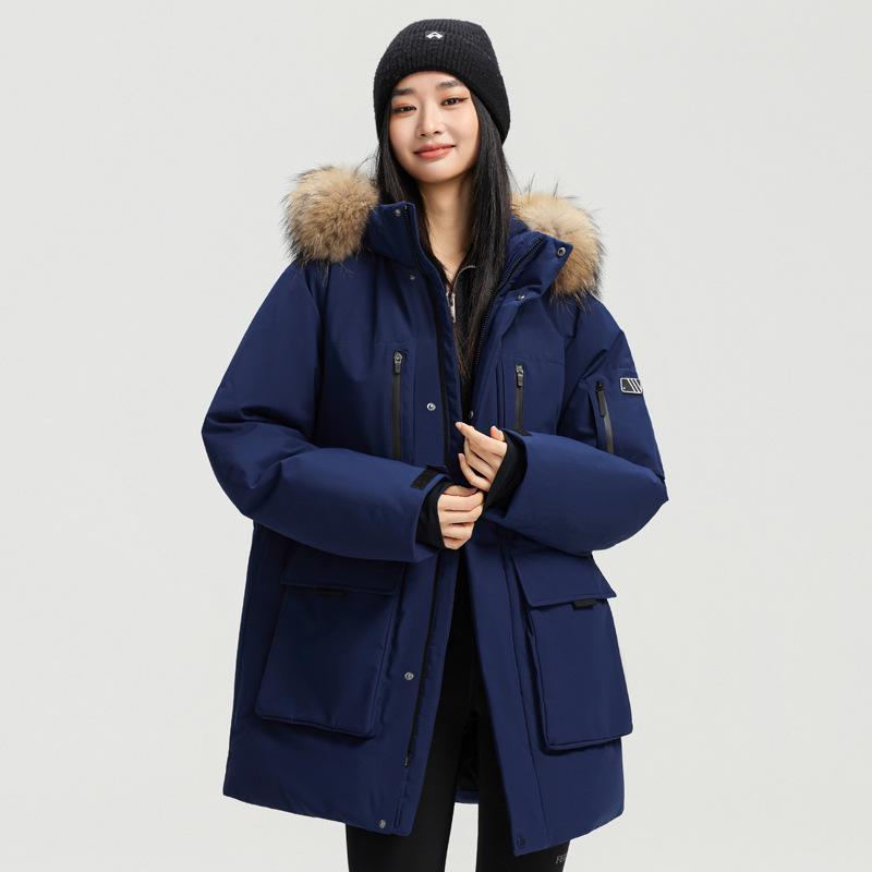 Men's Thickened Down Parka with Large Fur Collar - 2025 Winter Collection