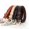Womens Fine Pu Leather Belt With Metal Pin Buckle For Casual Commuting Outfits
