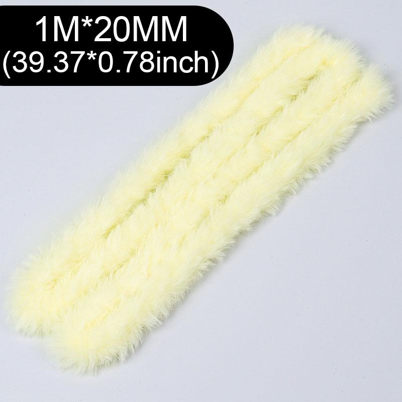 1m 20mm Plush Stuffed Rabbit Plush Iron Wire Strip Stick Furry Hand Craft Diy Miniature Animals Pets Fluffy Toys Twisting Sticks